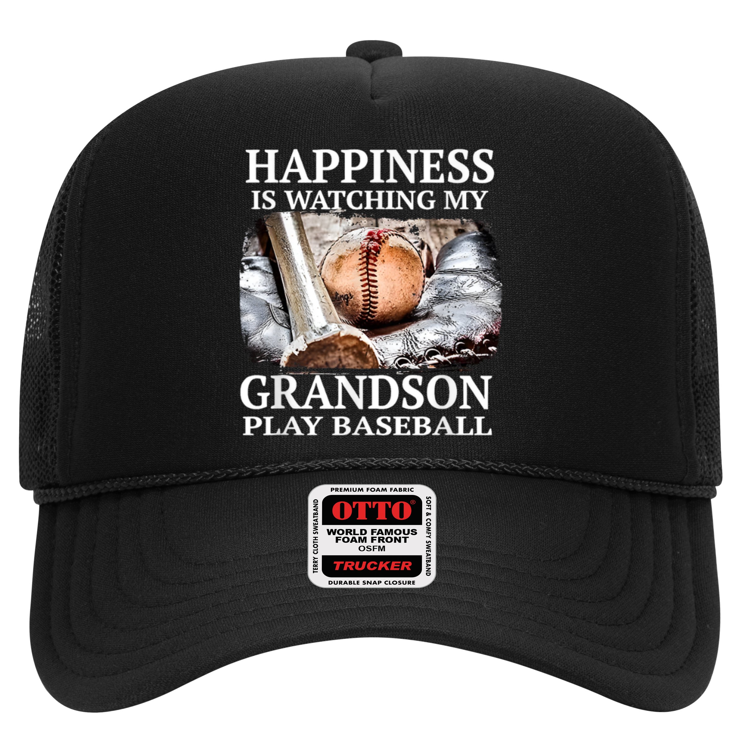 Happiness Is Watching My Grandson Play Baseball Hat