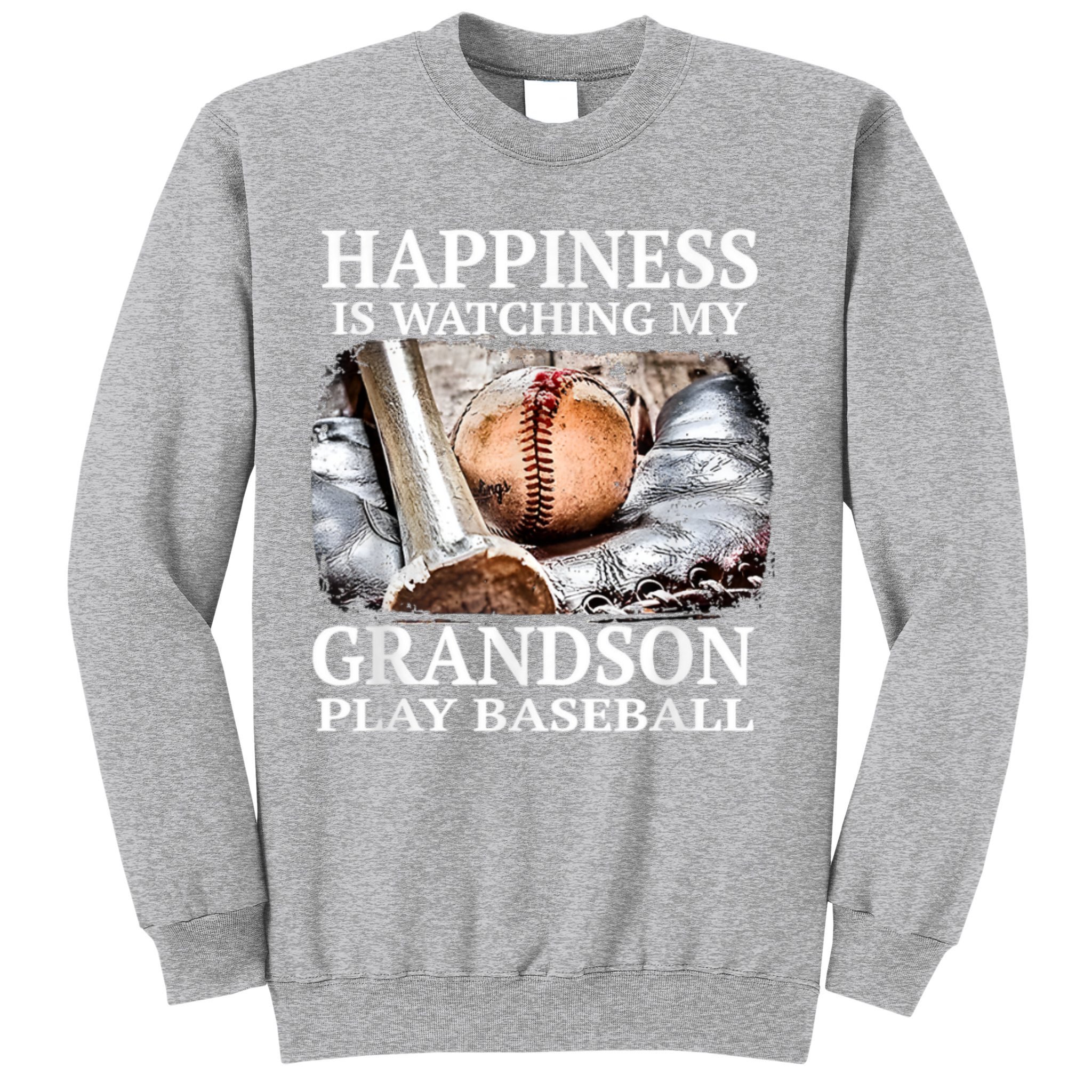 Happiness Is Watching My Grandson Play Baseball Sweatshirt
