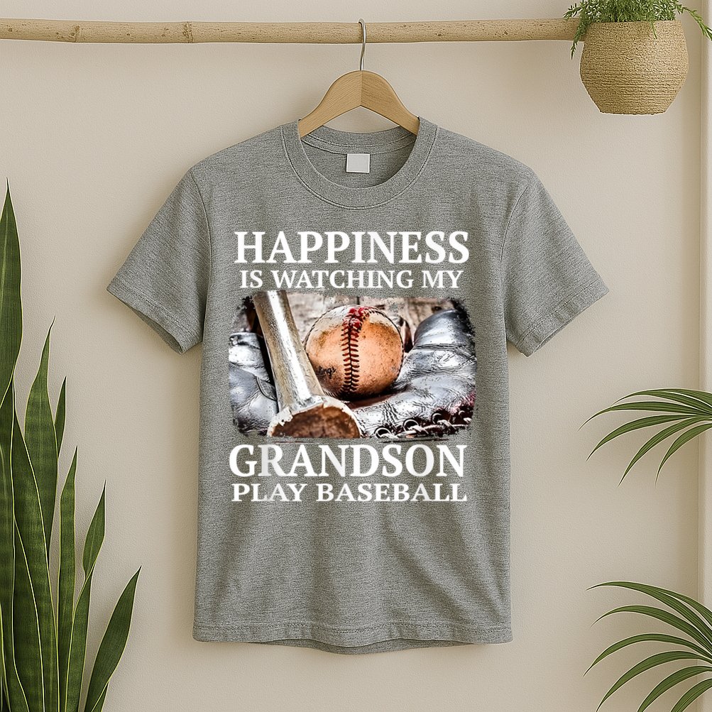 Happiness Is Watching My Grandson Play Baseball T-Shirt