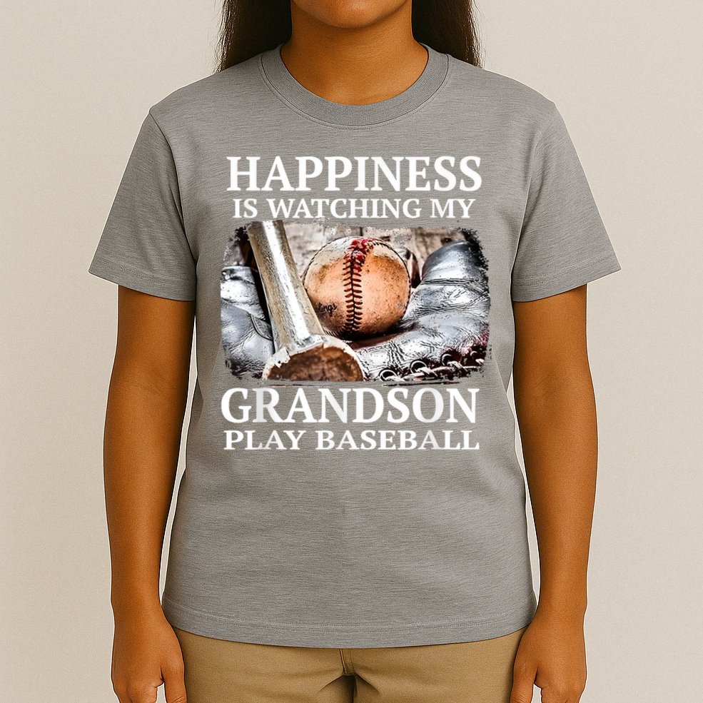 Happiness Is Watching My Grandson Play Baseball T-Shirt
