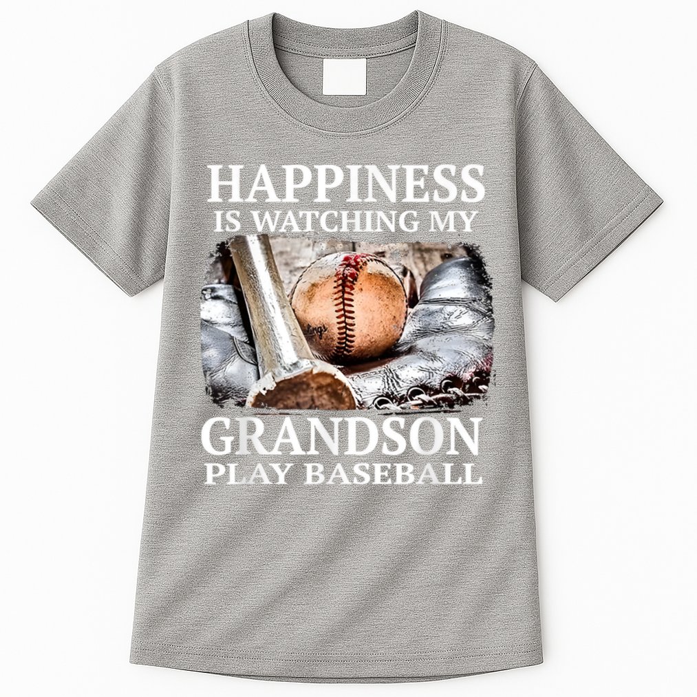 Happiness Is Watching My Grandson Play Baseball Tall T-Shirt