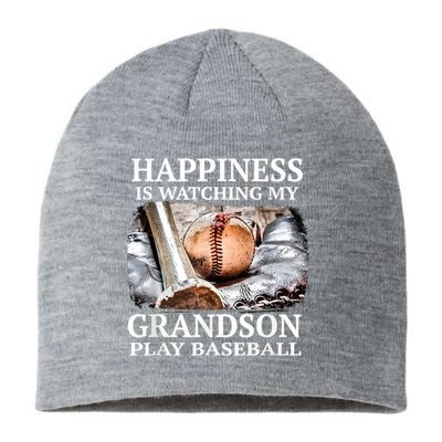 Happiness Is Watching My Grandson Play Baseball Sustainable Beanie