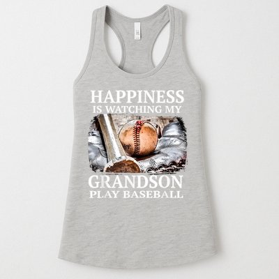 Happiness Is Watching My Grandson Play Baseball Womens Tank Top