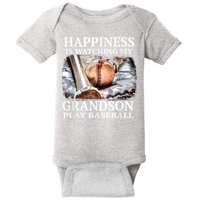 Happiness Is Watching My Grandson Play Baseball Baby Bodysuit