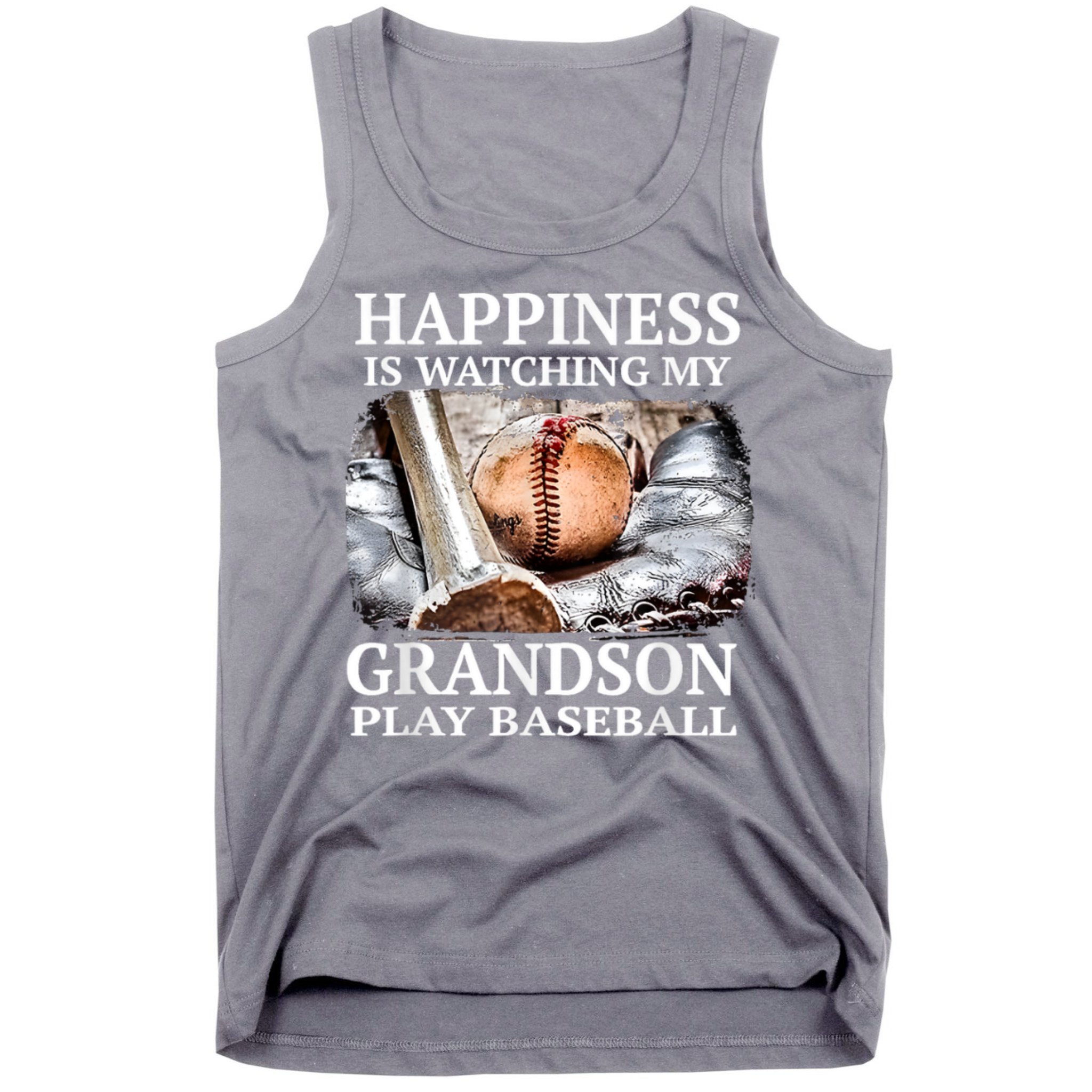 Happiness Is Watching My Grandson Play Baseball Tank Top
