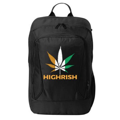 Highrish Irish Weed Leaf St Pattys Day Cool Stoner Cool Gift City Backpack