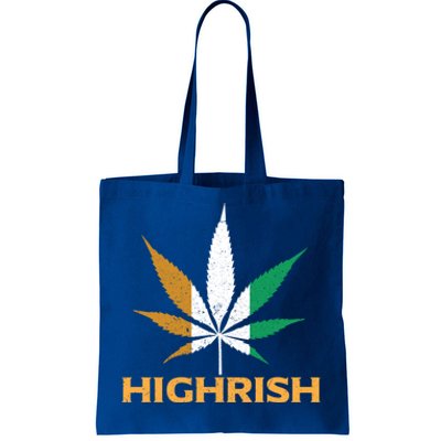 Highrish Irish Weed Leaf St Pattys Day Cool Stoner Cool Gift Tote Bag