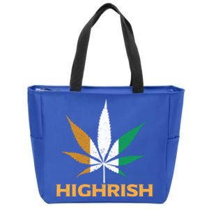 Highrish Irish Weed Leaf St Pattys Day Cool Stoner Cool Gift Zip Tote Bag