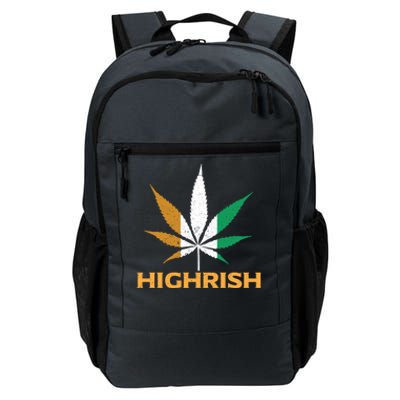 Highrish Irish Weed Leaf St Pattys Day Cool Stoner Cool Gift Daily Commute Backpack