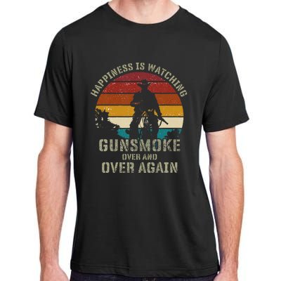 Happiness Is Watching Gunsmoke Over And Over Again Cowboys Adult ChromaSoft Performance T-Shirt