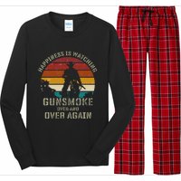 Happiness Is Watching Gunsmoke Over And Over Again Cowboys Long Sleeve Pajama Set