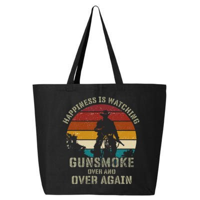 Happiness Is Watching Gunsmoke Over And Over Again Cowboys 25L Jumbo Tote