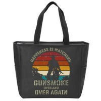 Happiness Is Watching Gunsmoke Over And Over Again Cowboys Zip Tote Bag