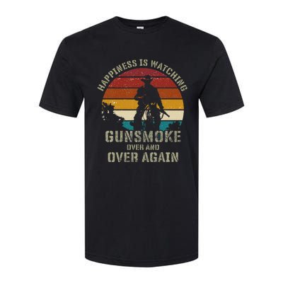 Happiness Is Watching Gunsmoke Over And Over Again Cowboys Softstyle CVC T-Shirt