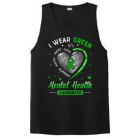 Heart I Wear Green For Mental Health Awareness Month PosiCharge Competitor Tank