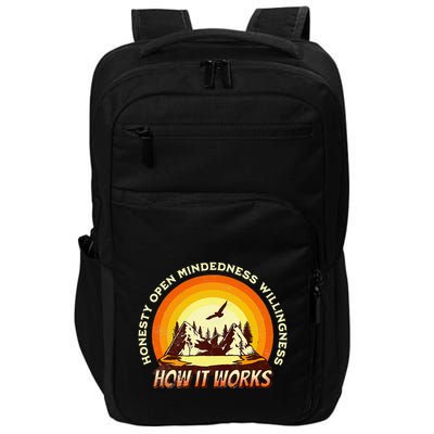 How It Works Sobriety 12 Step Aa Na Recovery Impact Tech Backpack