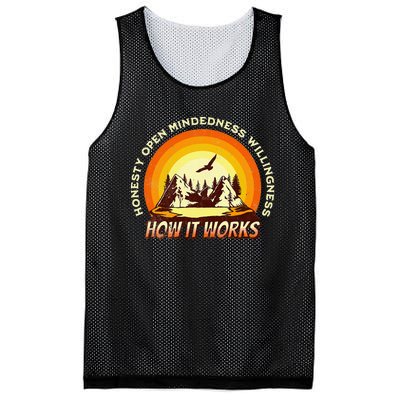 How It Works Sobriety 12 Step Aa Na Recovery Mesh Reversible Basketball Jersey Tank