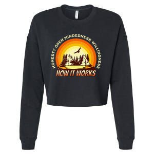 How It Works Sobriety 12 Step Aa Na Recovery Cropped Pullover Crew