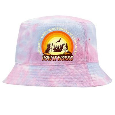 How It Works Sobriety 12 Step Aa Na Recovery Tie-Dyed Bucket Hat