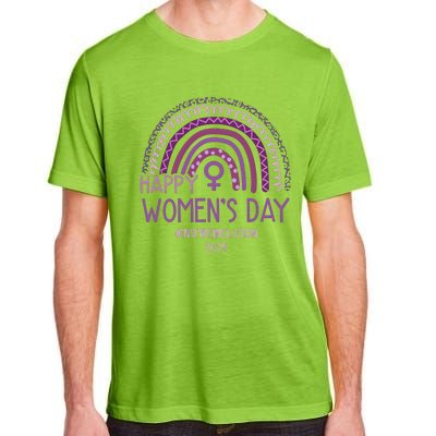 Happy International Women Day 2024 Purple Rainbow Adult ChromaSoft Performance T-Shirt