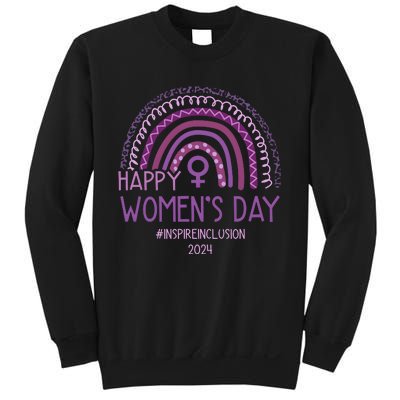 Happy International Women Day 2024 Purple Rainbow Sweatshirt