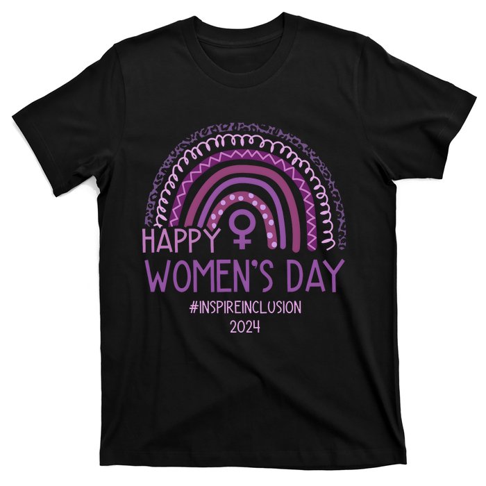 Happy International Women Day 2024 Purple Rainbow T-Shirt