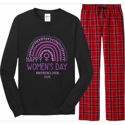 Happy International Women Day 2024 Purple Rainbow Long Sleeve Pajama Set