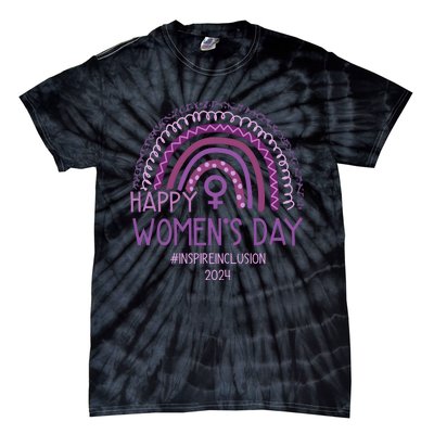 Happy International Women Day 2024 Purple Rainbow Tie-Dye T-Shirt