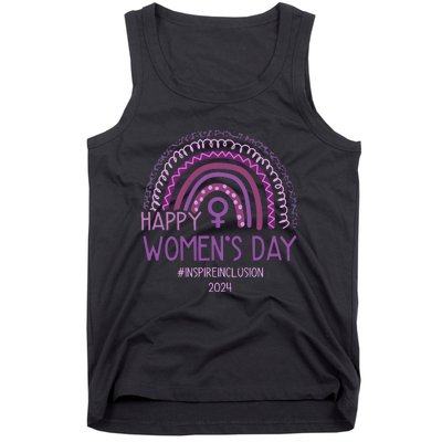 Happy International Women Day 2024 Purple Rainbow Tank Top