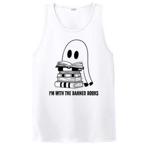 Halloween Im With The Banned Ghost Reading Book Librarian PosiCharge Competitor Tank