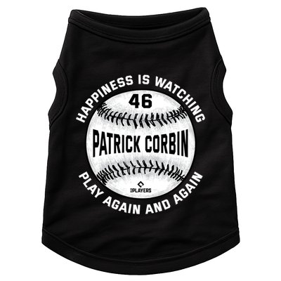Happiness Is Watching Patrick Corbin Baseball Player Meaningful Gift Doggie Tank