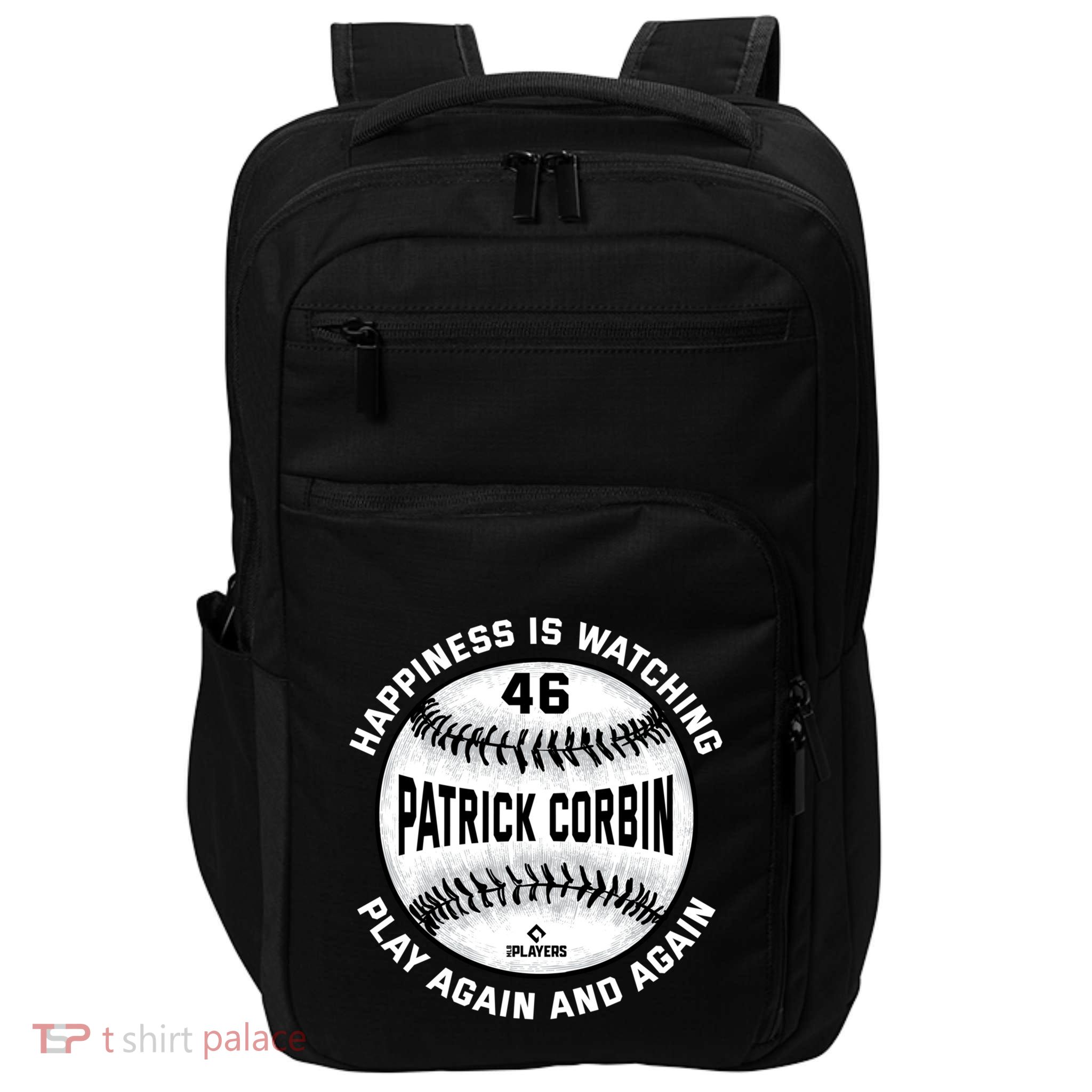 Happiness Is Watching Patrick Corbin Baseball Player Meaningful Gift Impact Tech Backpack