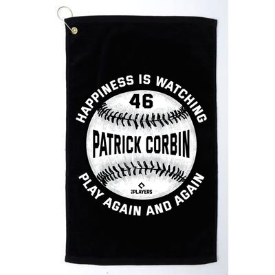 Happiness Is Watching Patrick Corbin Baseball Player Meaningful Gift Golf Towel