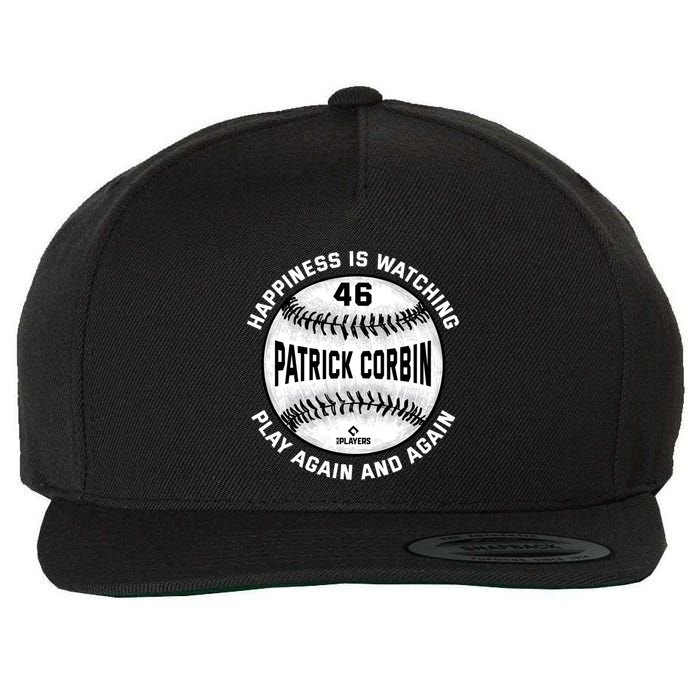 Happiness Is Watching Patrick Corbin Baseball Player Meaningful Gift Wool Snapback Cap