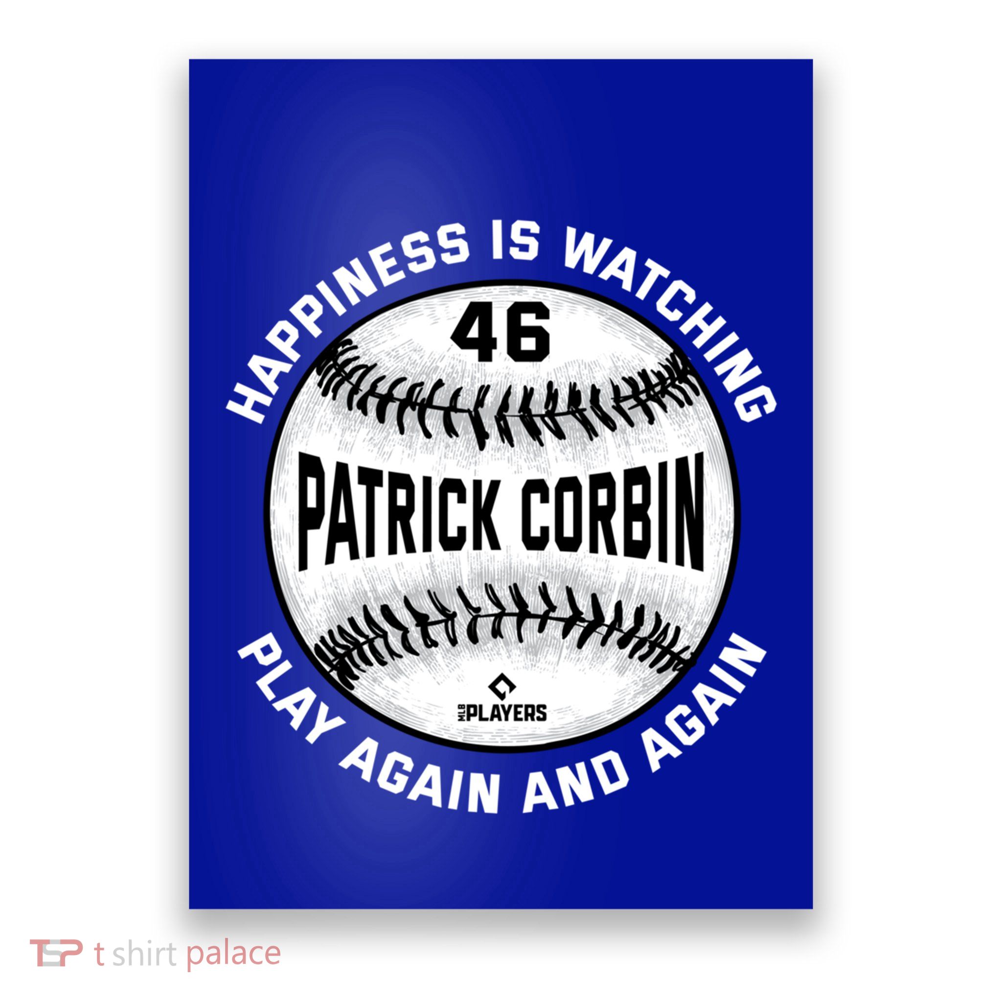 Happiness Is Watching Patrick Corbin Baseball Player Meaningful Gift Poster