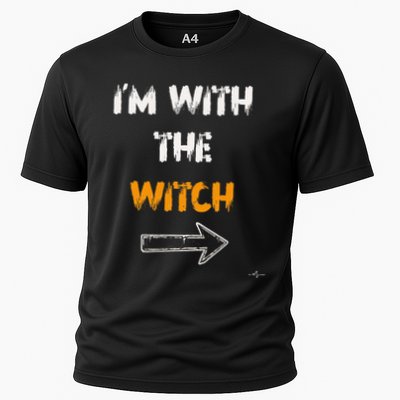 Halloween IM With The Witch Funny Funny Hall Cooling Performance Crew T-Shirt