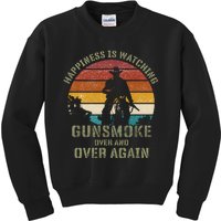 Happiness Is Watching Gunsmoke Over And Over Again Cowboys Kids Sweatshirt