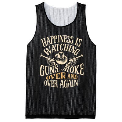 Happiness Is Watching Gunsmoke  Mesh Reversible Basketball Jersey Tank