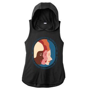 Happy International Womens Day Ladies PosiCharge Tri-Blend Wicking Draft Hoodie Tank