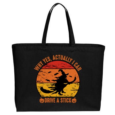 Halloween Ideas Why Yes Actually I Can Drive A Stick Cotton Canvas Jumbo Tote