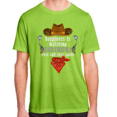 Happiness Is Watching Gunsmoke Over And Over Again Cowboys Trending Design Adult ChromaSoft Performance T-Shirt