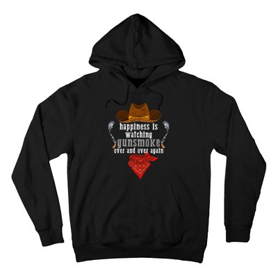 Happiness Is Watching Gunsmoke Over And Over Again Cowboys Trending Design Hoodie