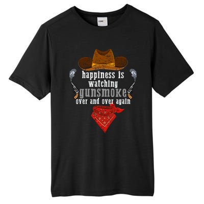 Happiness Is Watching Gunsmoke Over And Over Again Cowboys Trending Design Tall Fusion ChromaSoft Performance T-Shirt