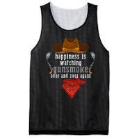 Happiness Is Watching Gunsmoke Over And Over Again Cowboys Trending Design Mesh Reversible Basketball Jersey Tank