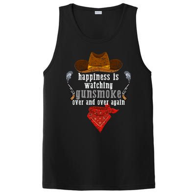 Happiness Is Watching Gunsmoke Over And Over Again Cowboys Trending Design PosiCharge Competitor Tank