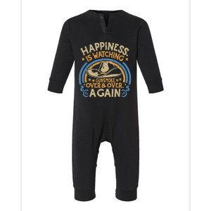 Happiness Is Watching Gunsmoke Over And Over Again Funny Infant Fleece One Piece