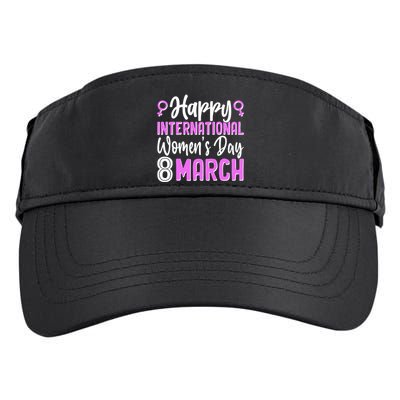 Happy International Womens Day March 8 Adult Drive Performance Visor
