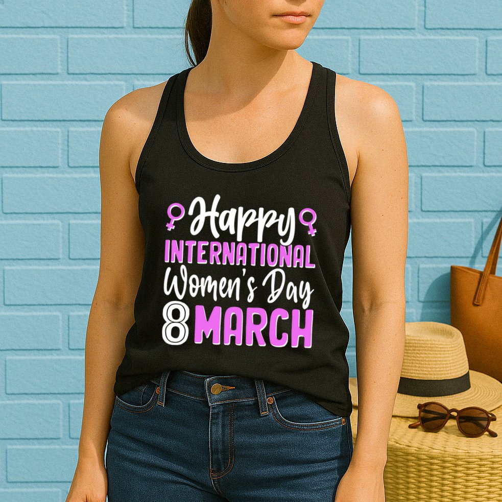 Happy International Womens Day March 8 Womens Tank Top