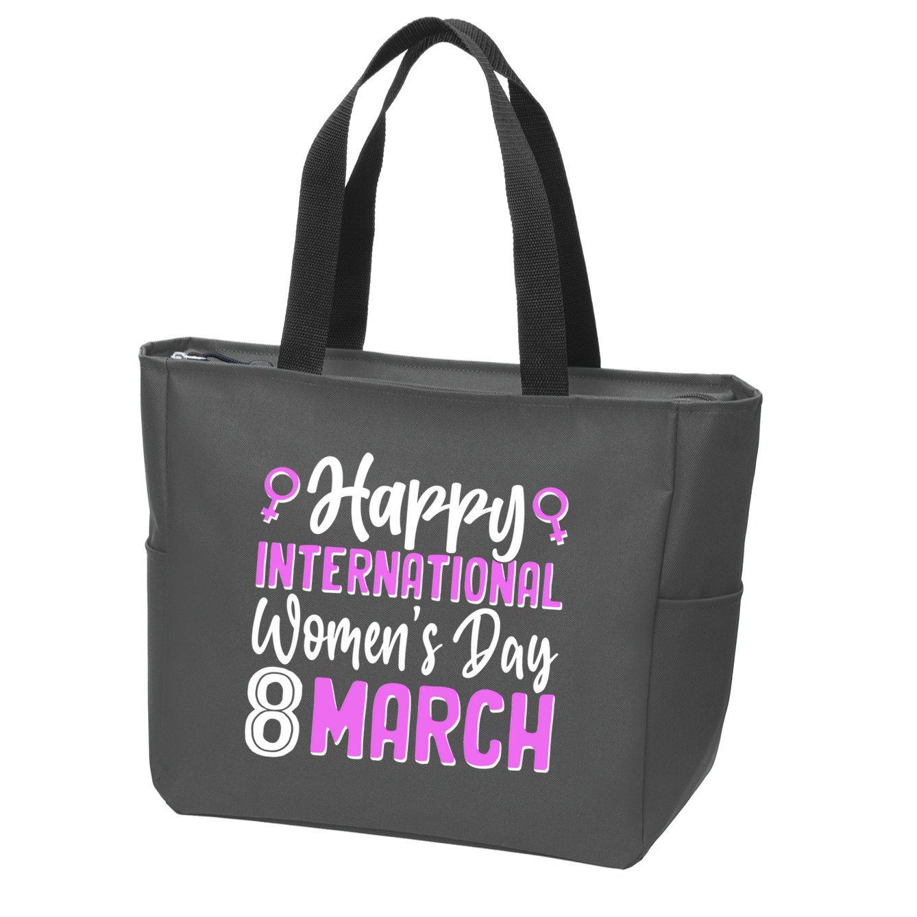 Happy International Womens Day March 8 Zip Tote Bag