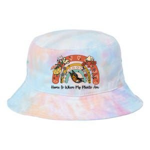 Home Is Where My Plants Are. Funny Distressed Gardening Tie Dye Newport Bucket Hat